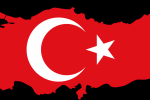 Flag Map of Turkey