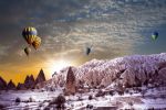 Hot Balloon Flight in Winter, Cappadocia